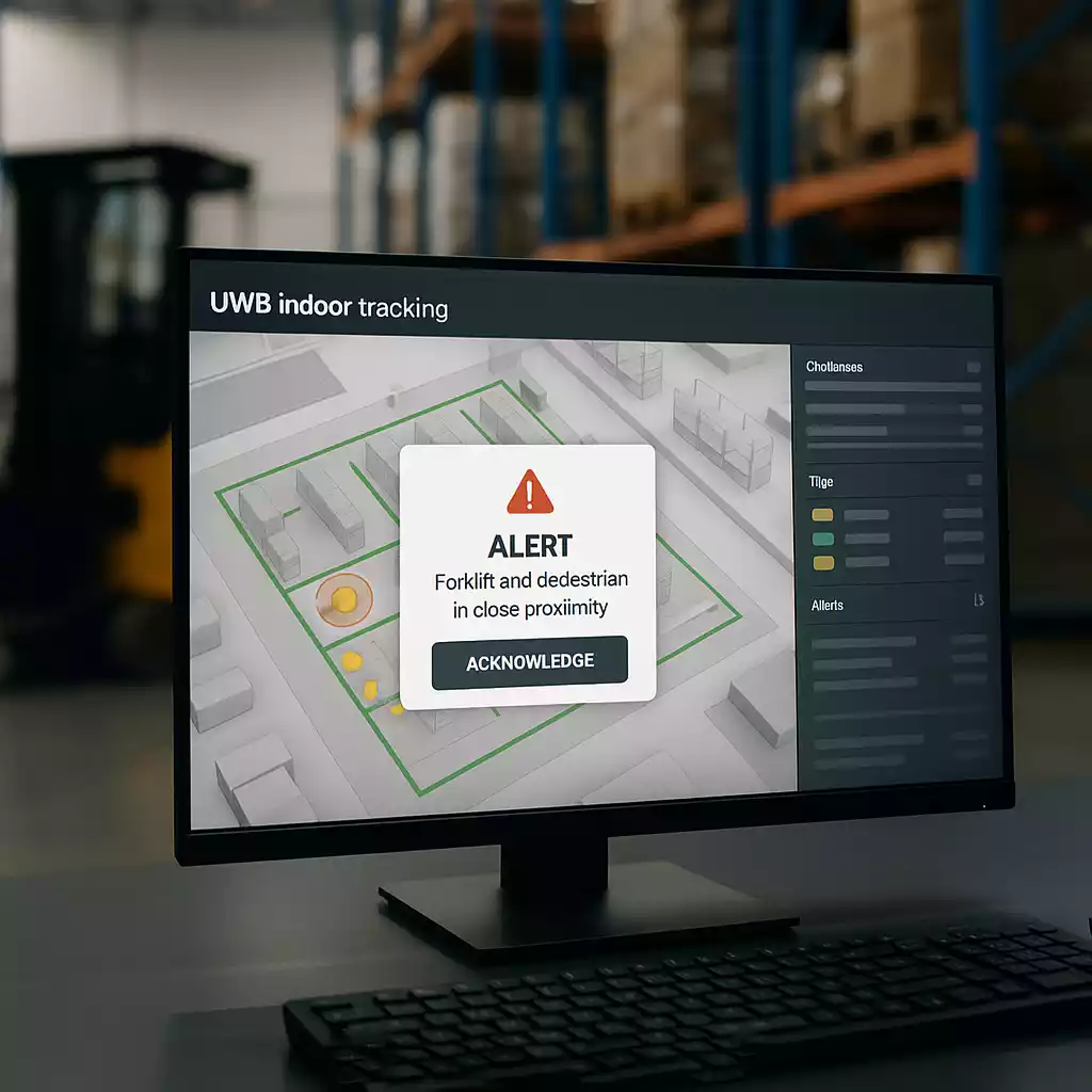 UWB forklift safety