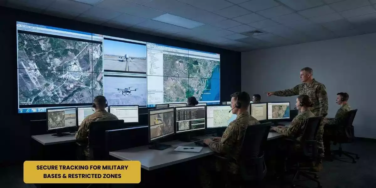 GPS Badge Tracker supporting secure tracking of personnel within military bases and restricted areas