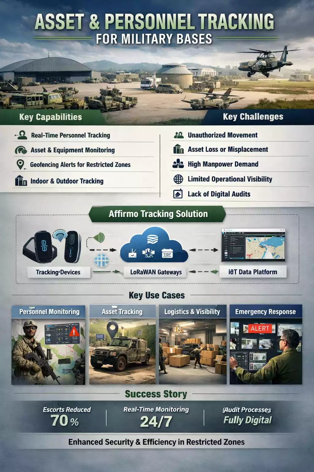 Affirmo military base tracking system