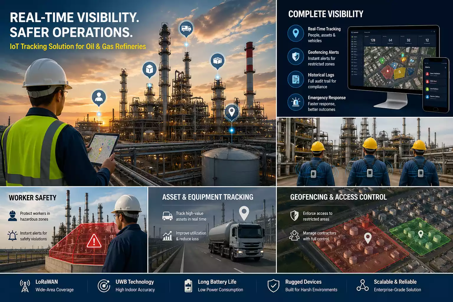IoT tracking solution for oil and gas refineries
