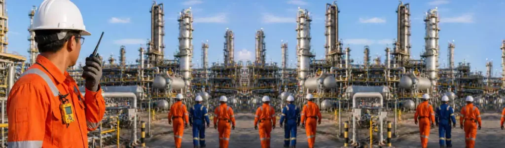 worker safety tracking system for oil and gas refineries.